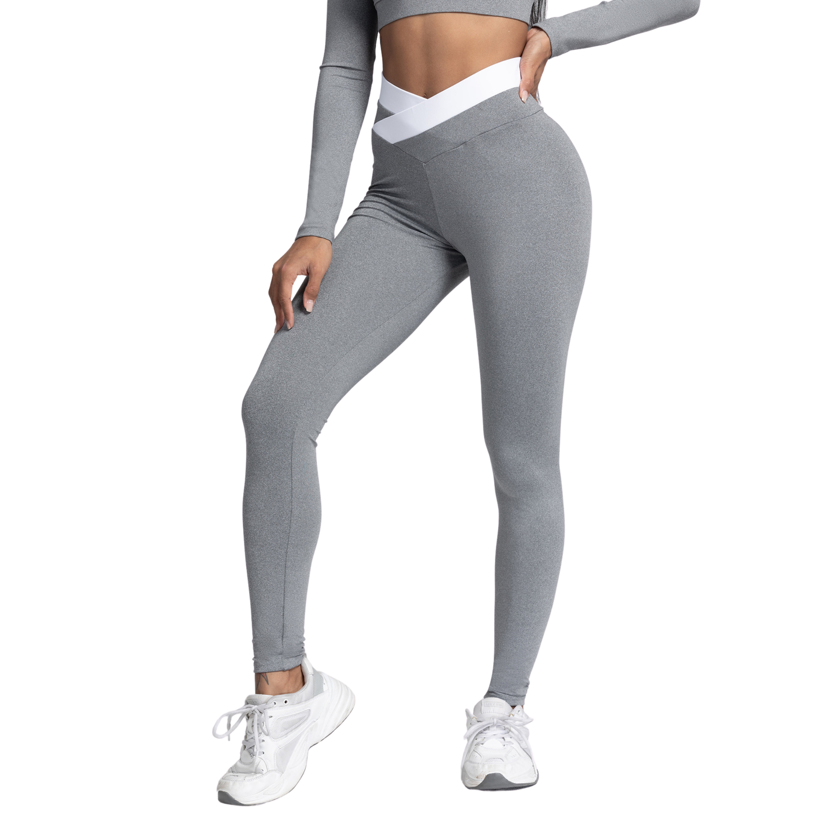 Calzas Leggings Push Up Banda Sukha Gris-3