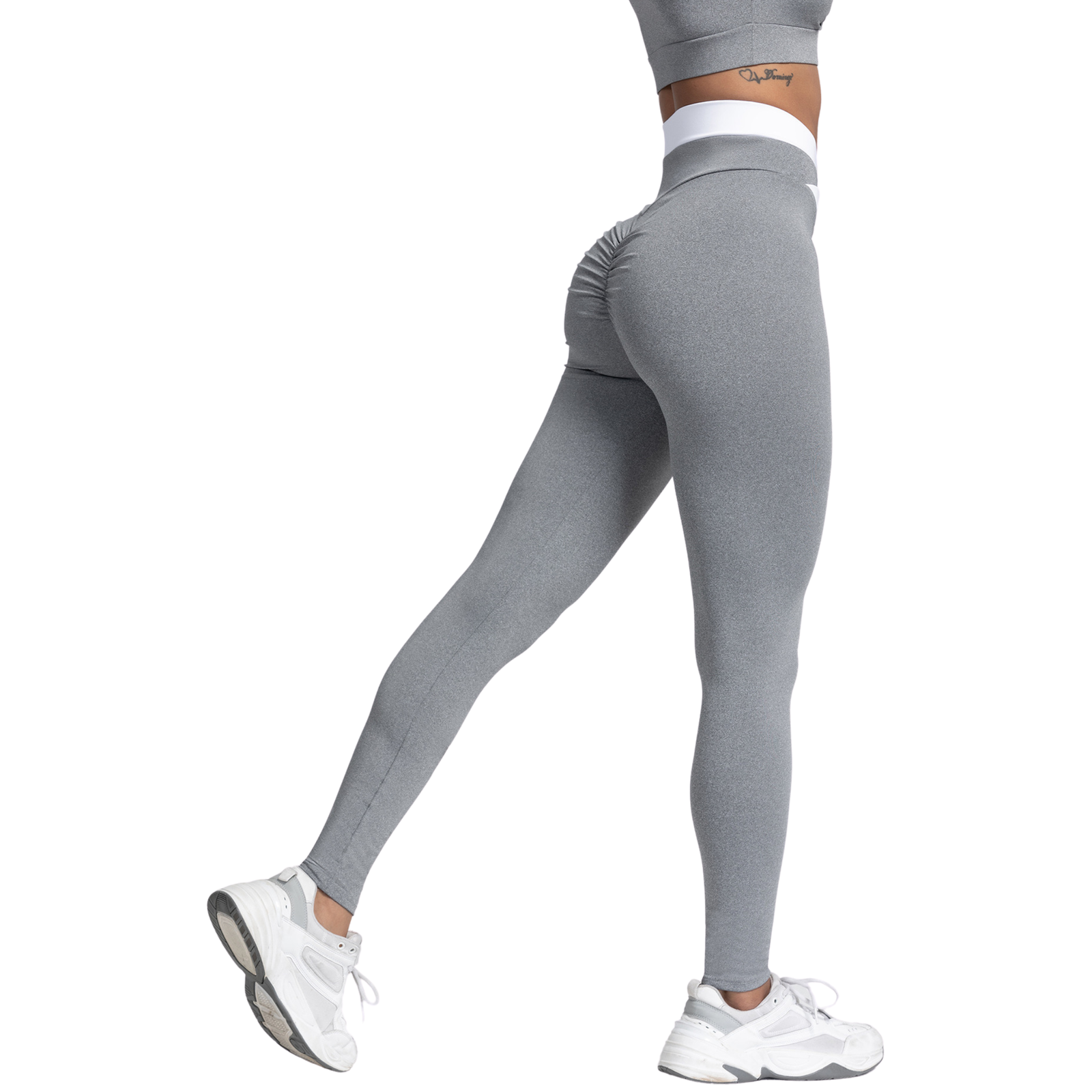 Calzas Leggings Push Up Banda Sukha Gris-4