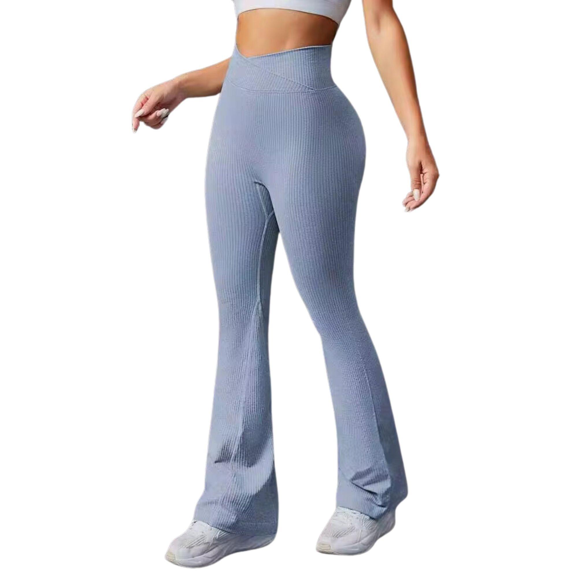 Calzas Leggings Push Up Alta Flare Sukha Azul-4