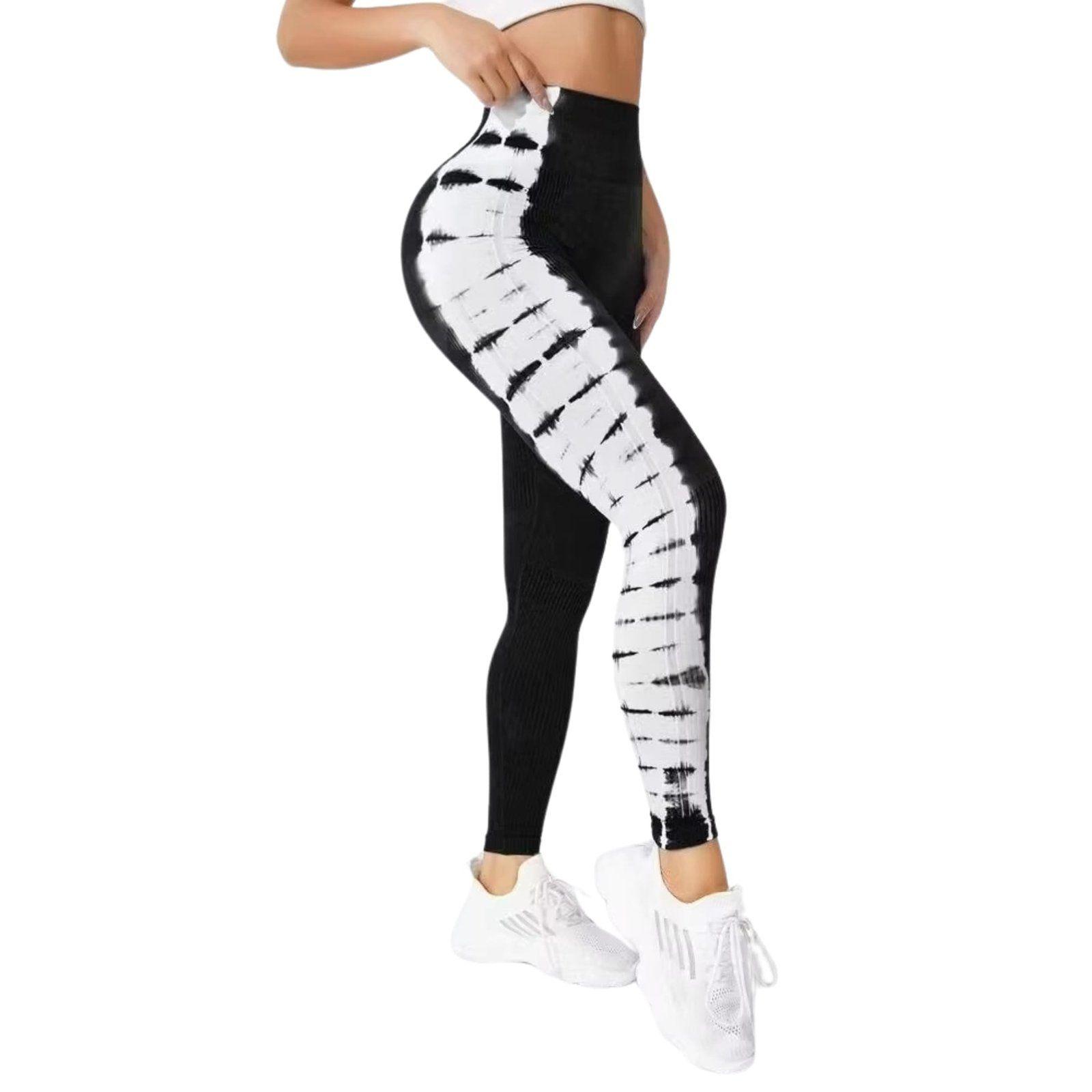 Calzas Leggings Push Up con Blanco Tiro Alto Sukha Negro-0