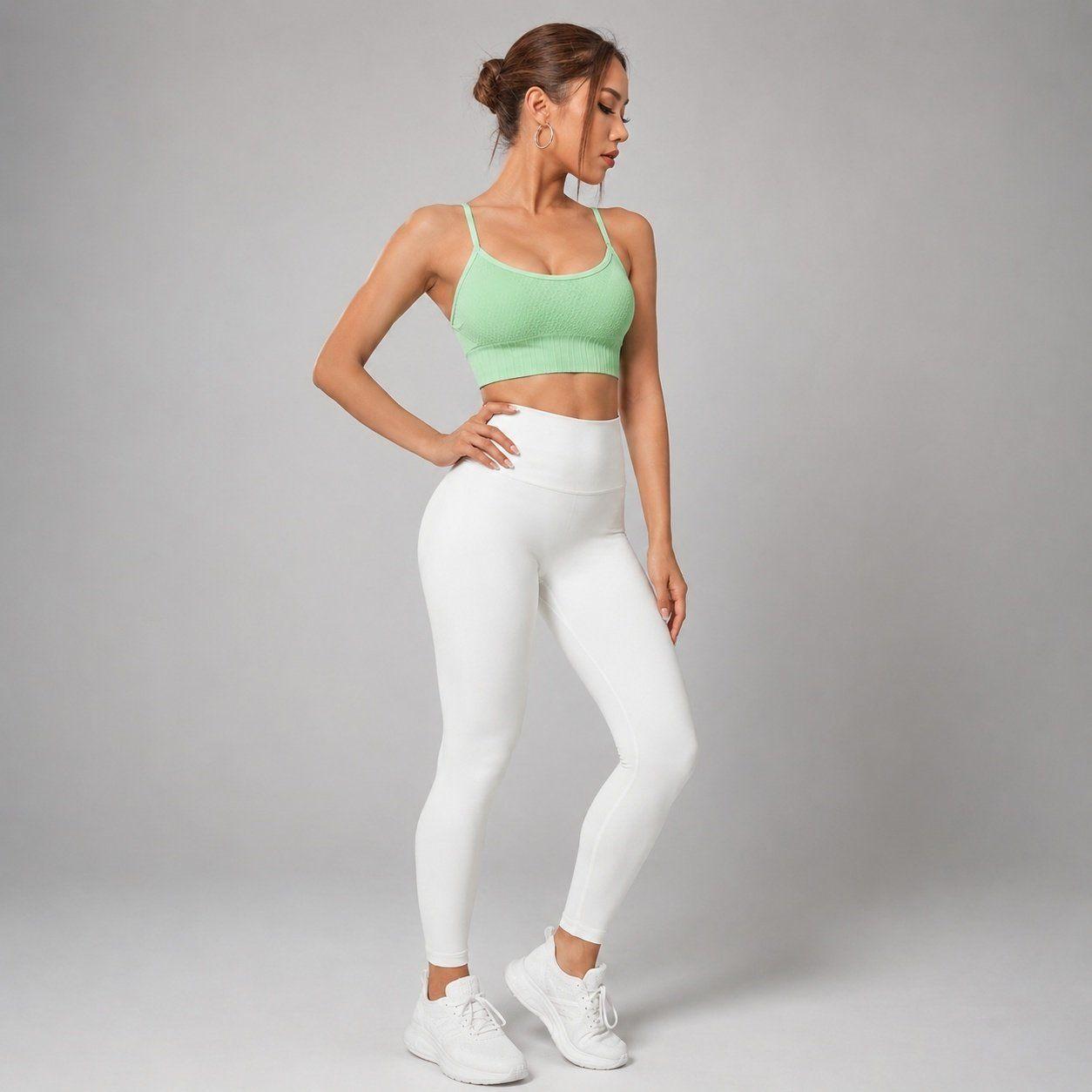Top deportivo mujer con tiras Sukha Verde-2