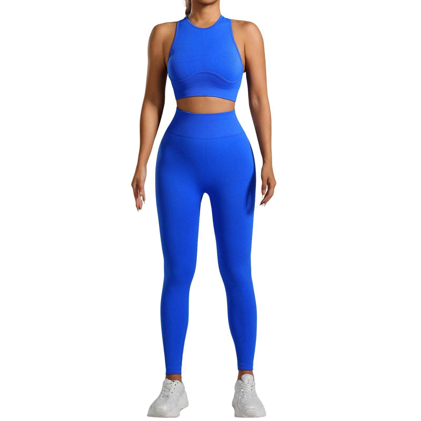Conjunto push up tiro alto sin manga Azul-0