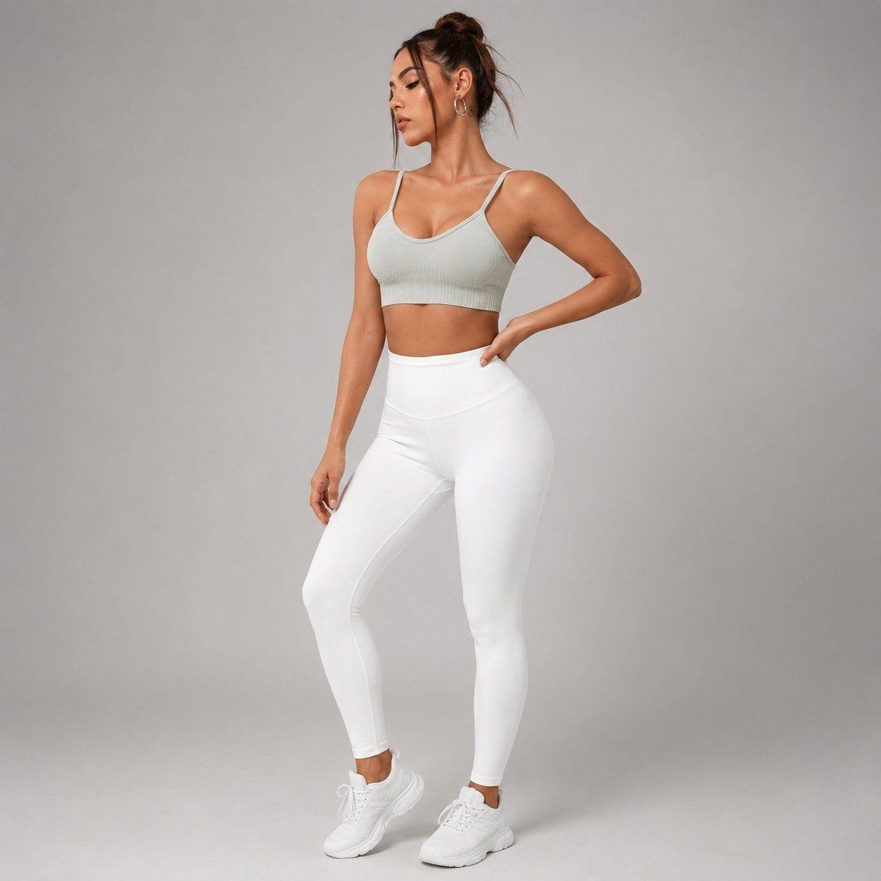 Top deportivo mujer con tiras Sukha Gris-1