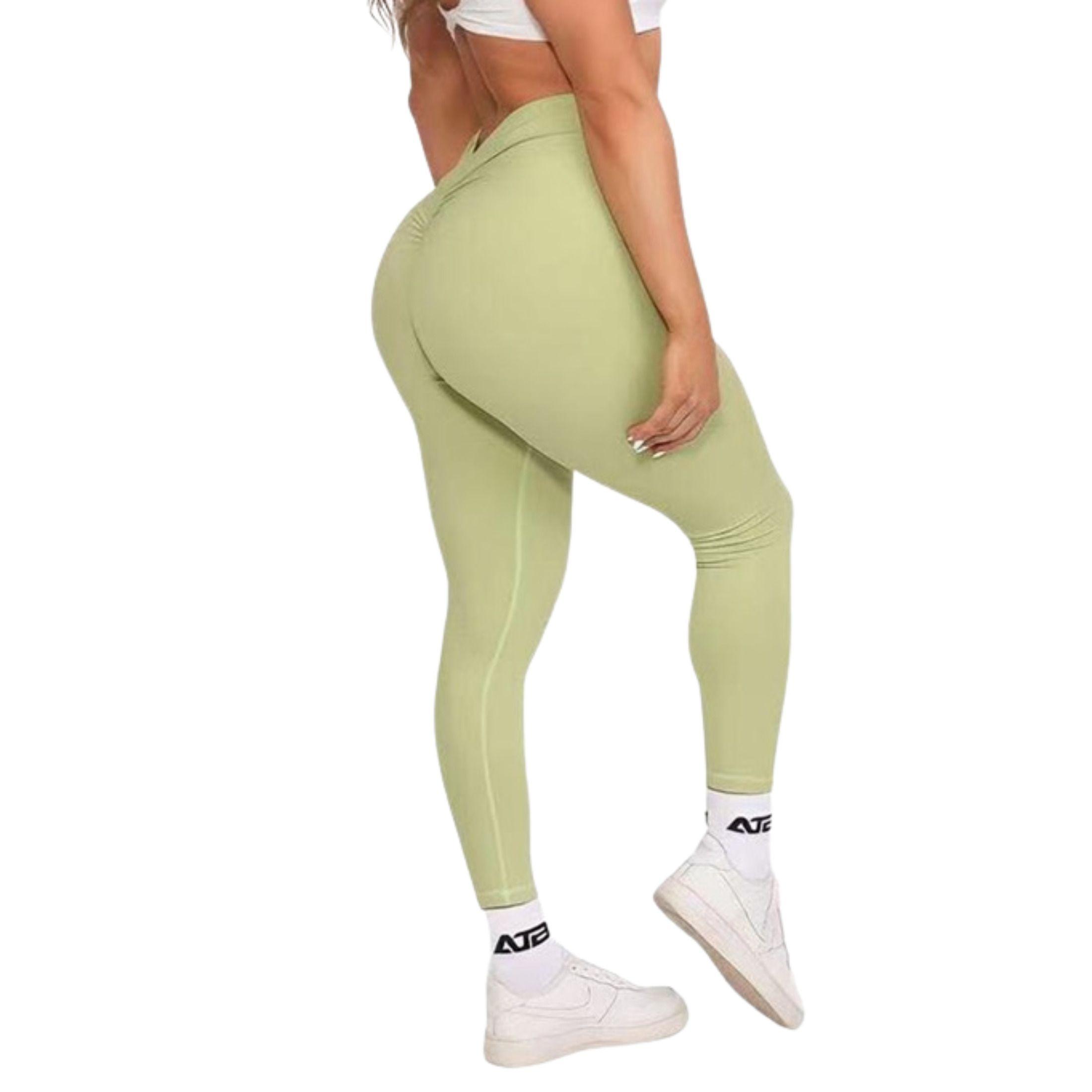 Calzas Leggings Push Up Corte V Sukha Verde-0