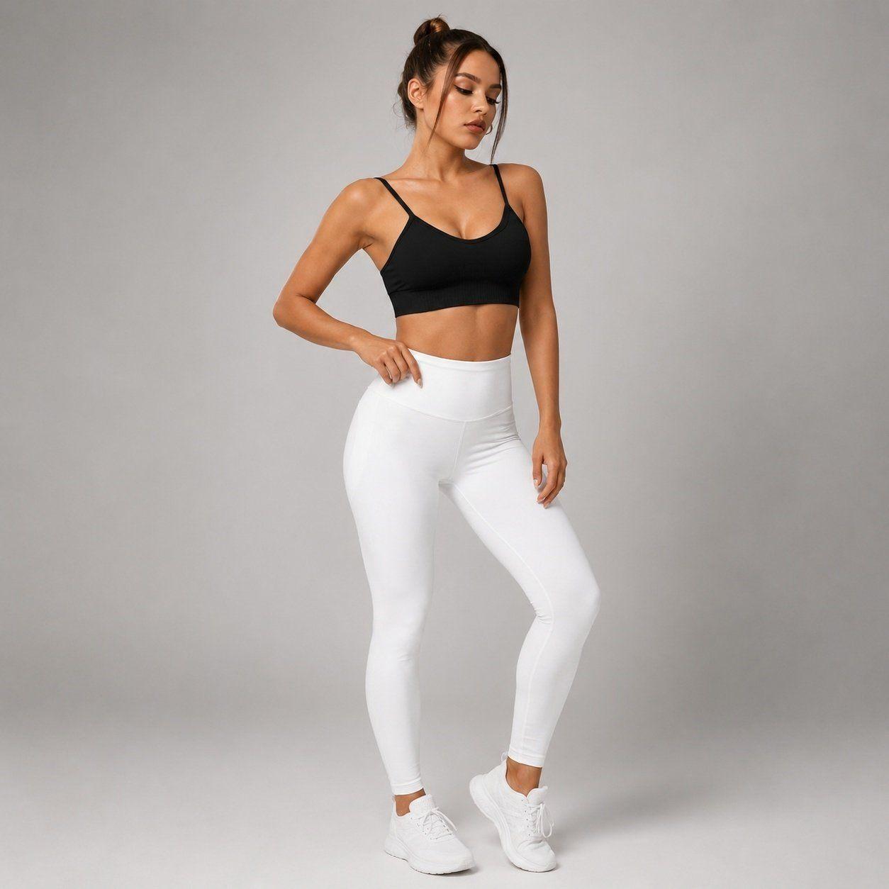 Top deportivo mujer con tiras Sukha Negro-1