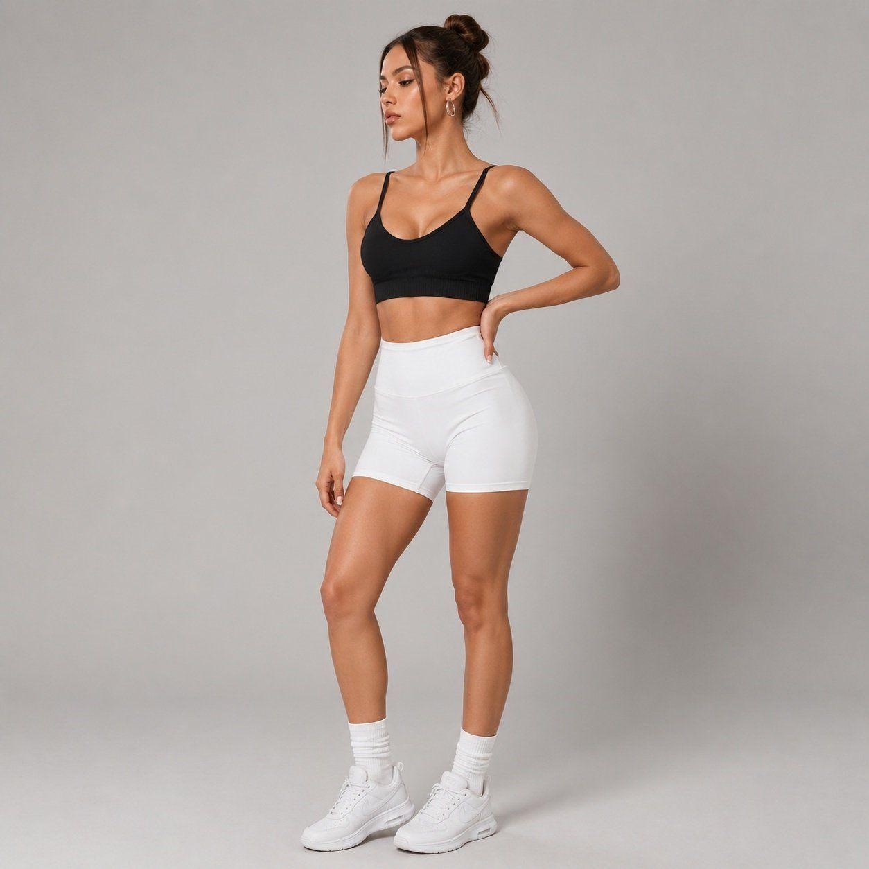 Top deportivo mujer con tiras Sukha Negro-2