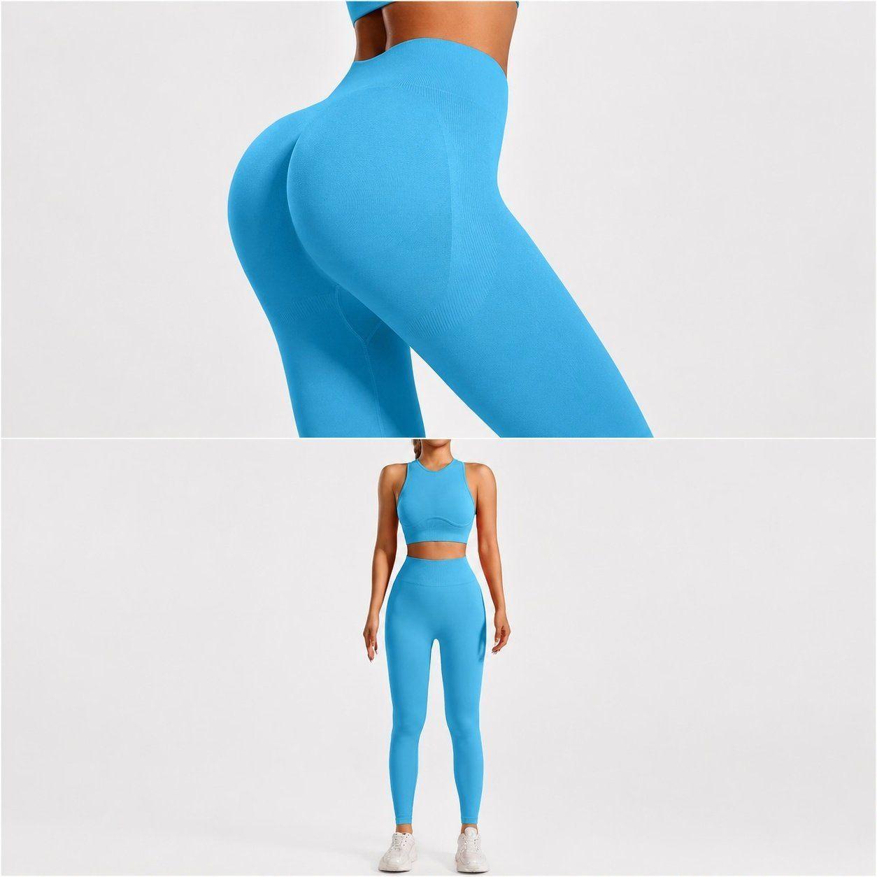 Conjunto deportivo push up cuello alto sin mangas Sukha Celeste-2