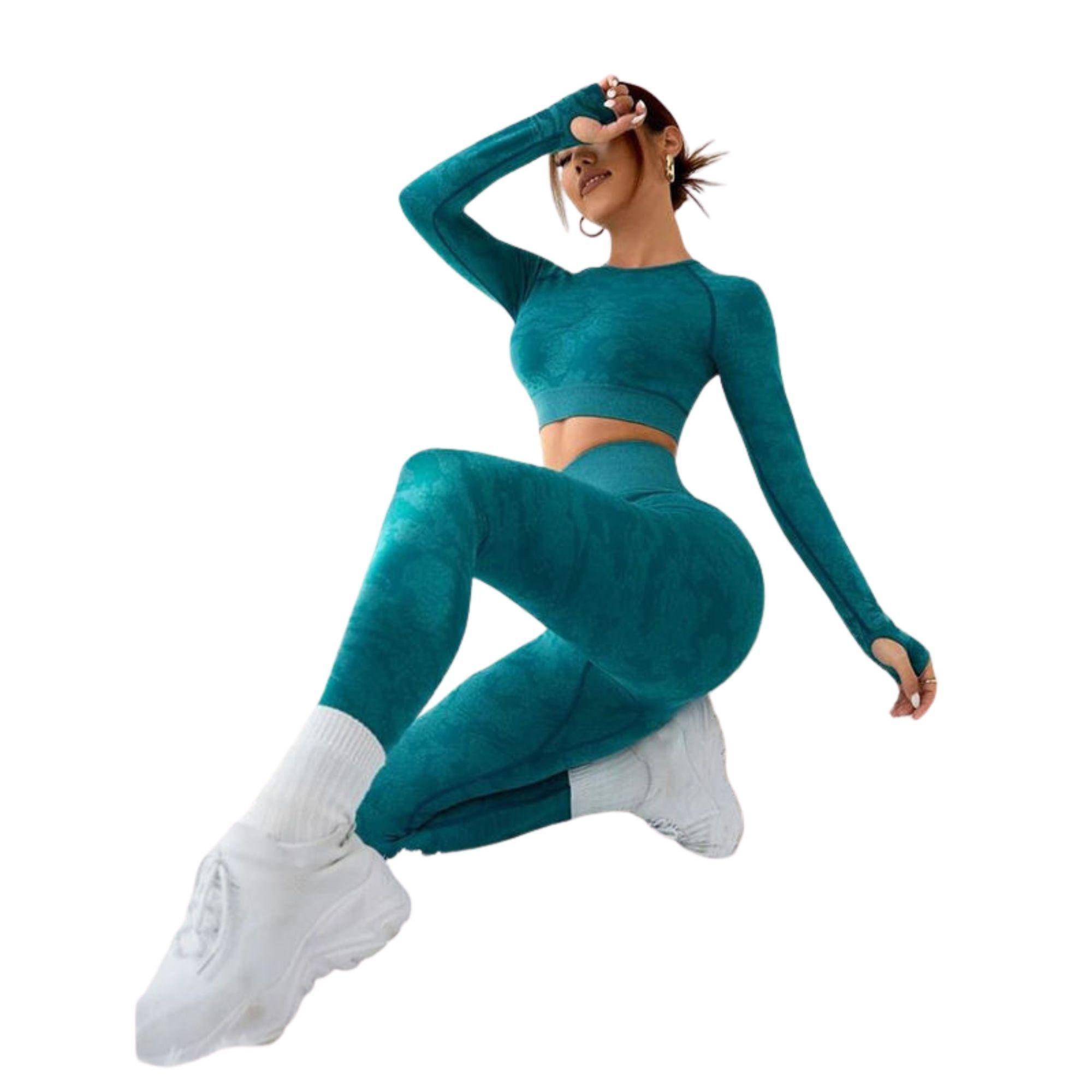 Conjunto Push Up tiro alto manga larga-2