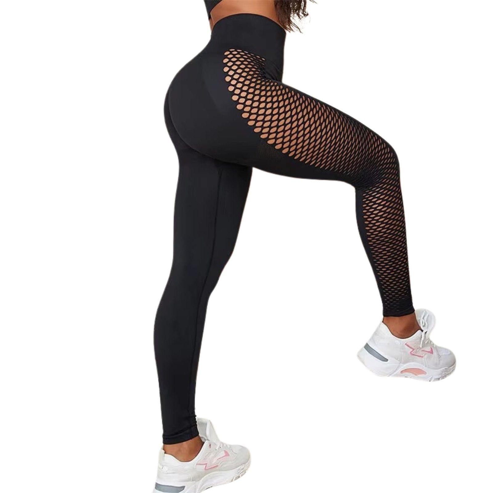 Calzas Leggings Push Up con Malla Tiro Alto Sukha Negro-0