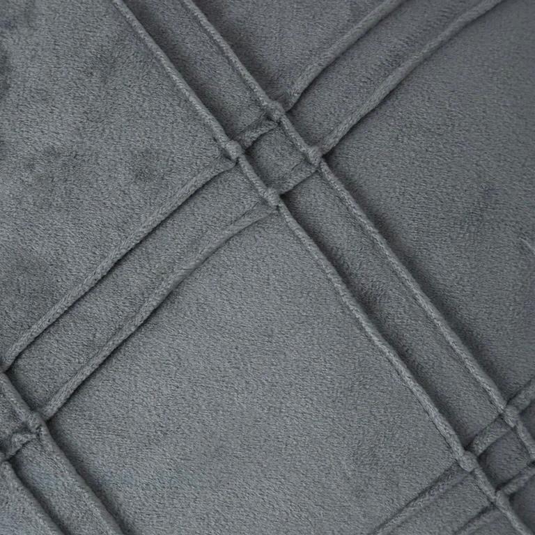 Cojín terciopelo con doble pliegue 45X45 - Gris-2