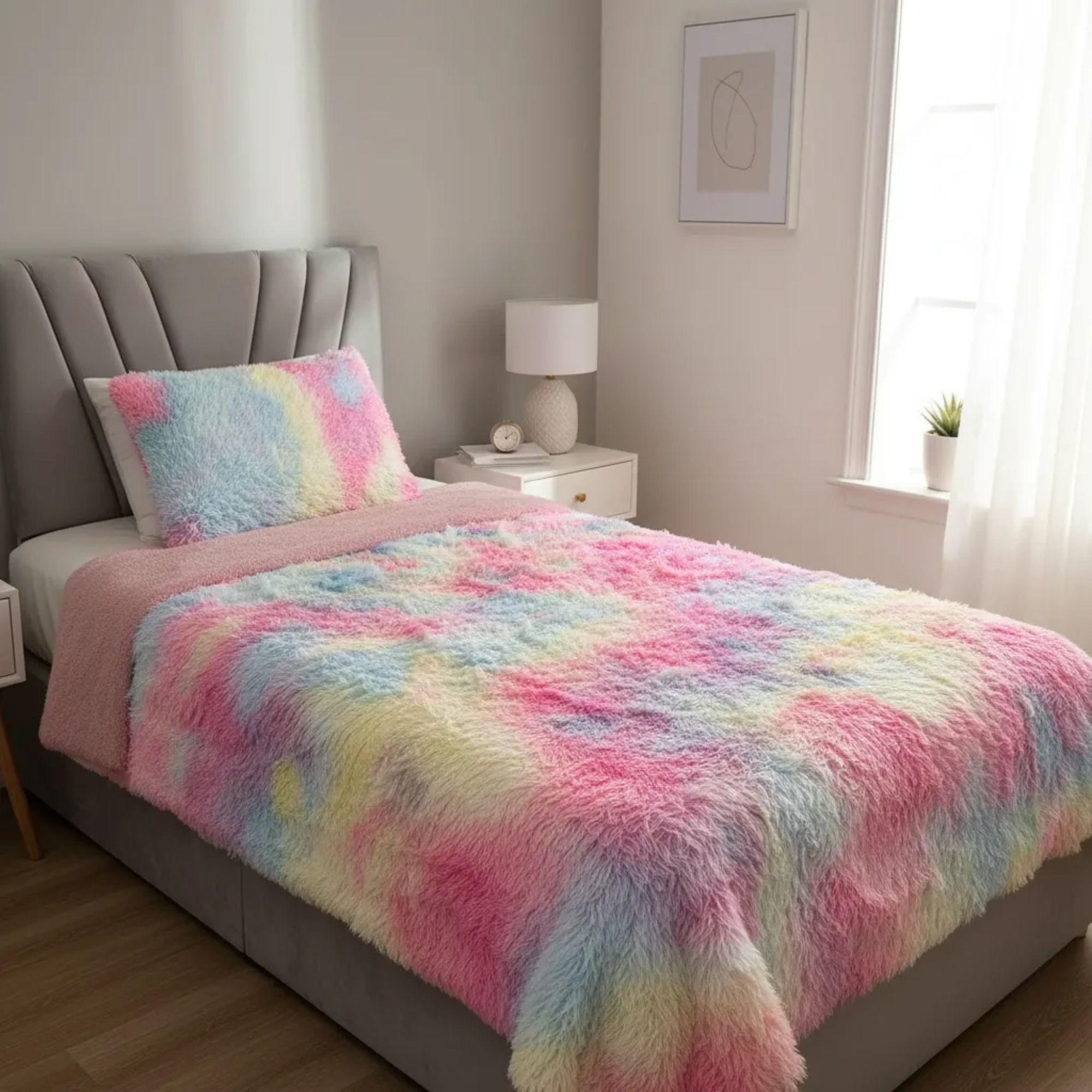 Cubrecama Peludo 1.5 Plazas con Chiporro| Multicolor-1