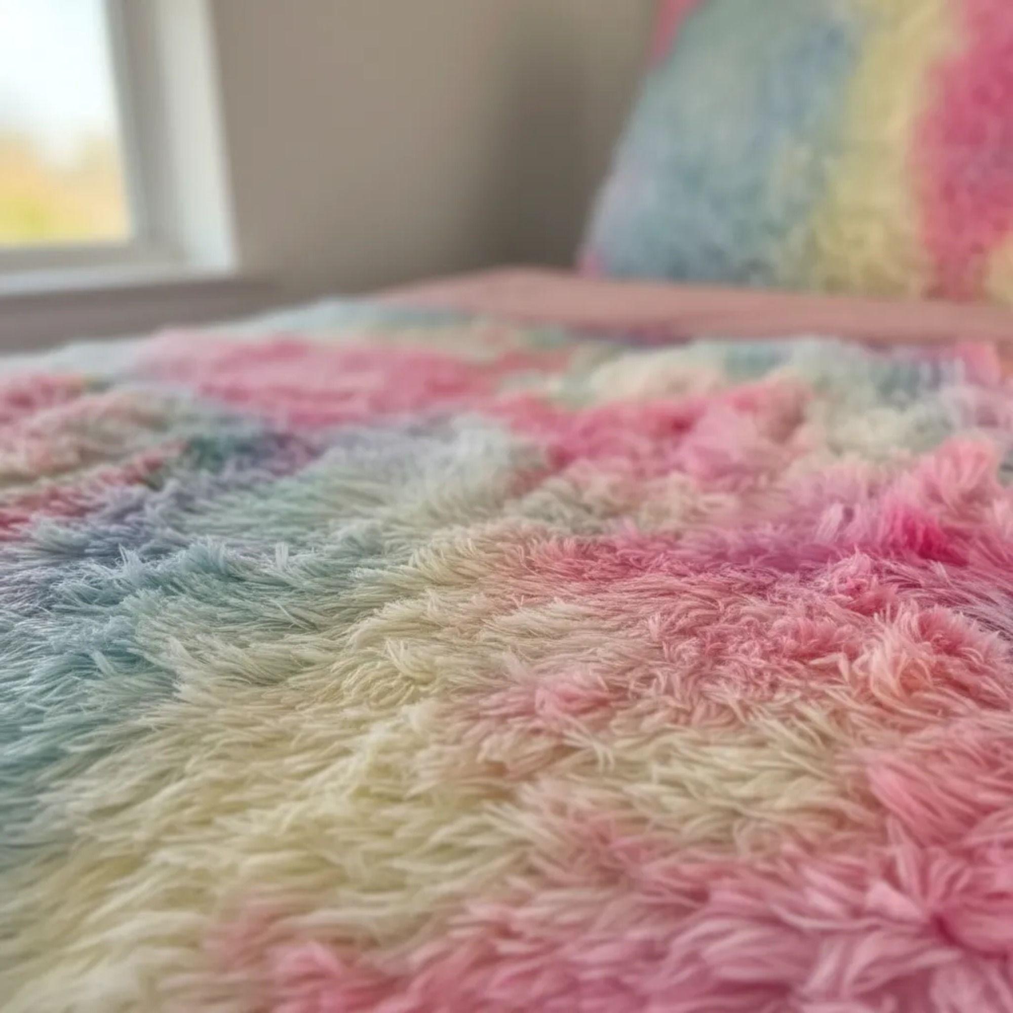 Cubrecama Peludo 1.5 Plazas con Chiporro| Multicolor-2