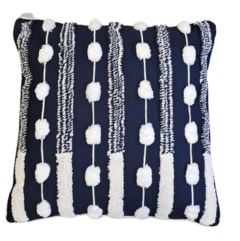 Set de 2 cojines boho azul-4