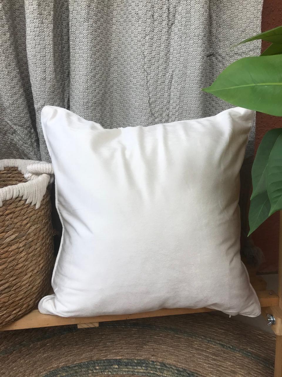 Cojín chenille retro beige - diseño B-2