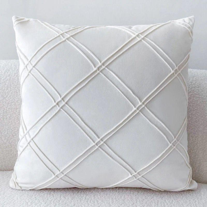 Set de 2 cojines de terciopelo doble pliegue-3