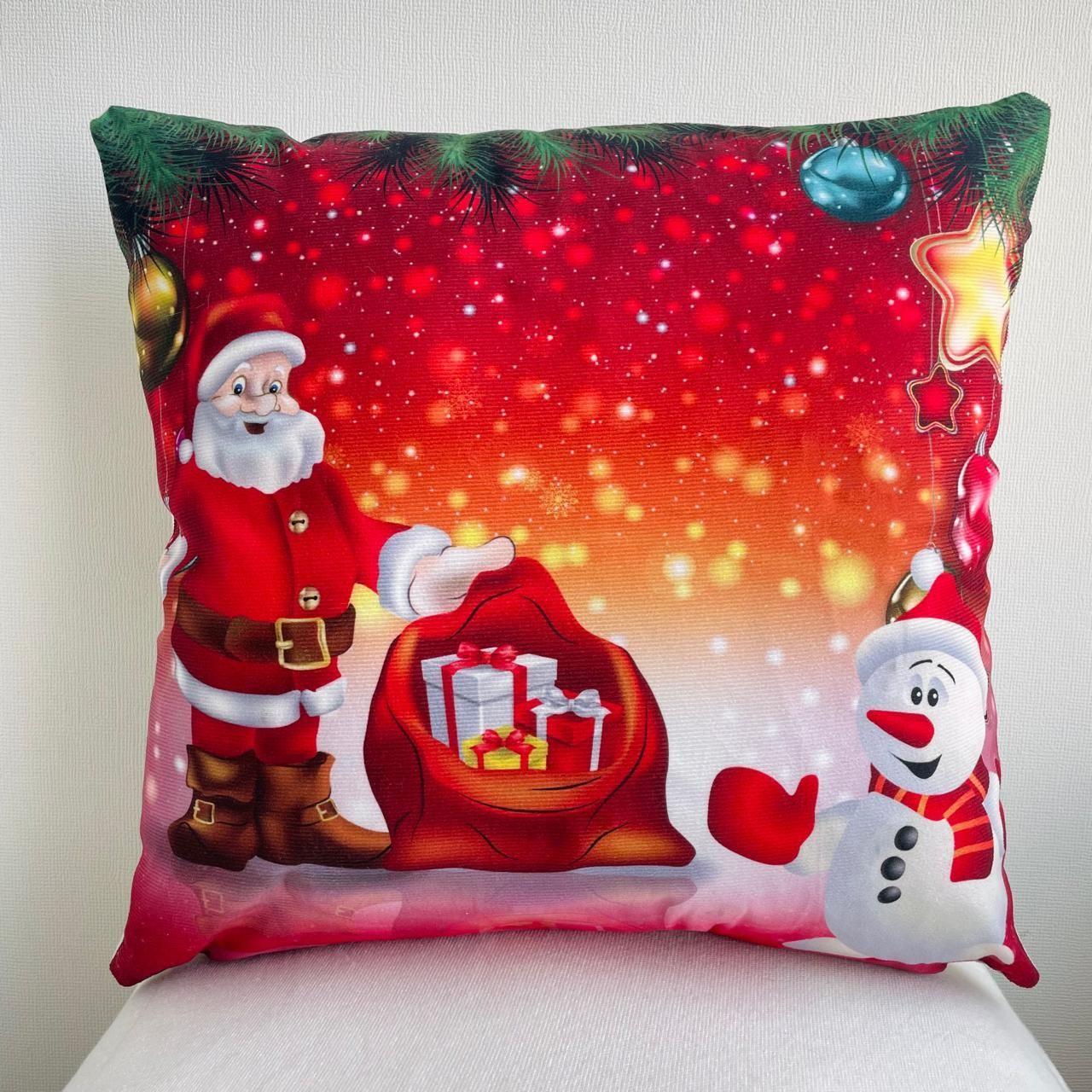 Pack de 2 fundas de cojines navideños con luces led - 10-0
