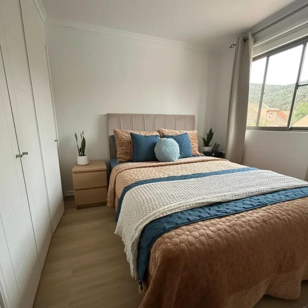 Set Renovaci n Dormitorio Camel 7 Piezas Estilo Elegante Acogedor 1.5 Plaza-2