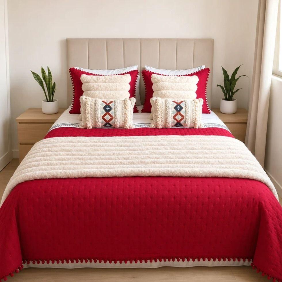 Set Renovaci n 2 Plazas Invierno Rub Boho 8 Piezas 2 Plazas-0