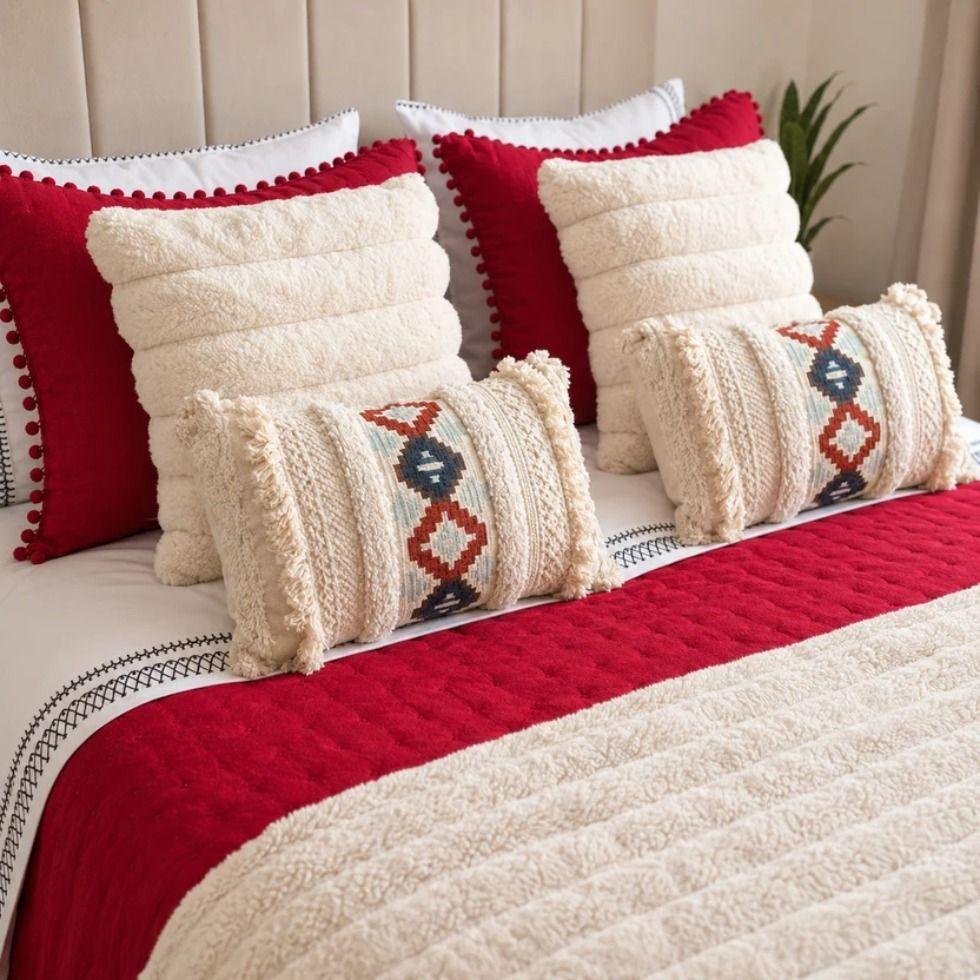 Set Renovaci n 2 Plazas Invierno Rub Boho 8 Piezas 2 Plazas-1
