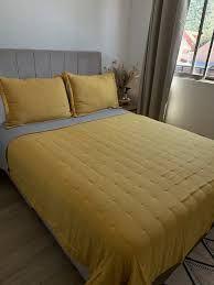 Cubrecama de algodón bordado 1.5 plazas-3