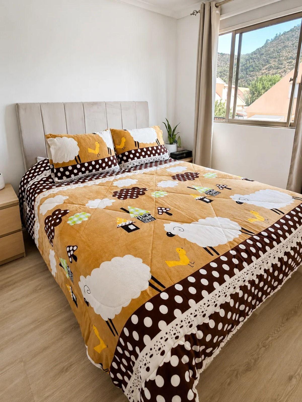 Cubrecama 2 Plazas Polar con Chiporro Dulce Pradera - 230x250 cm-0