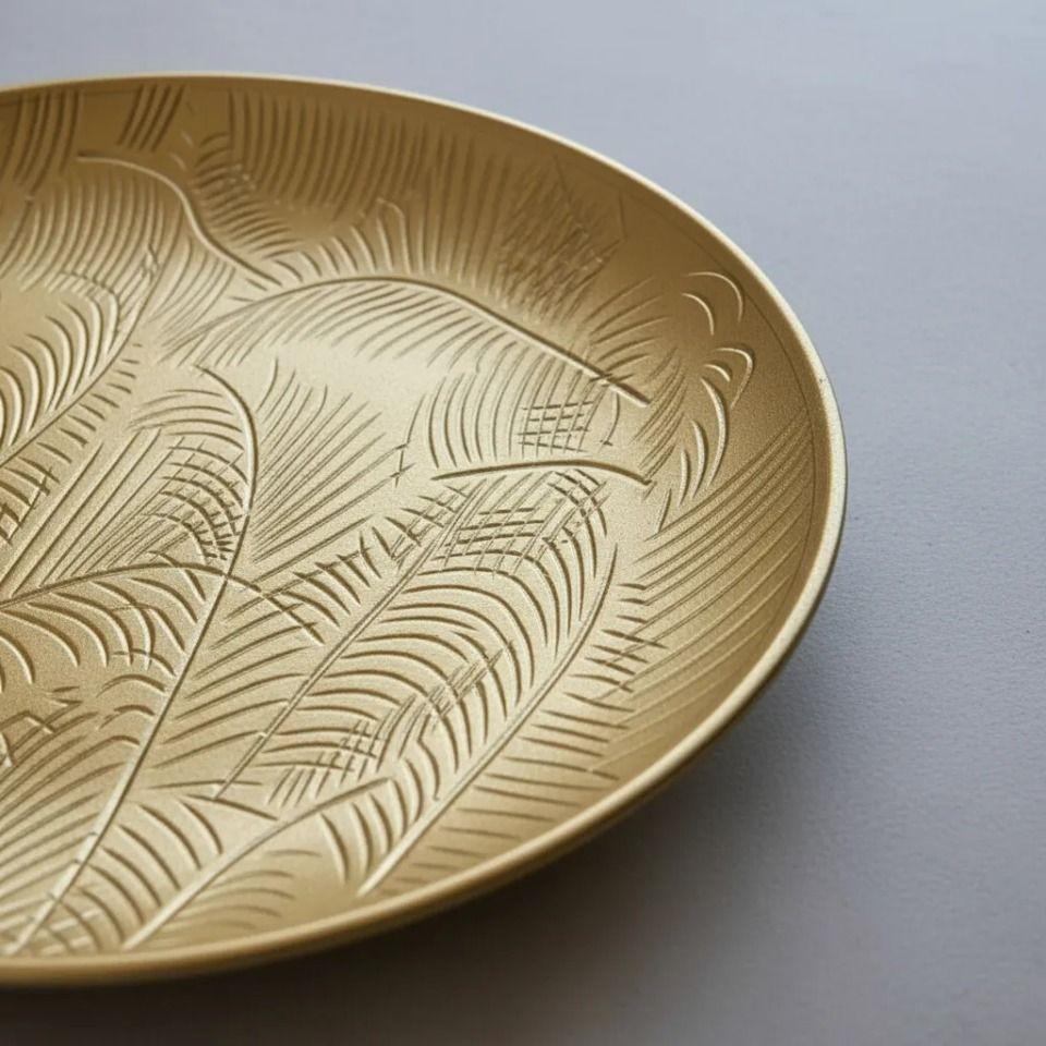 Set de 2 platos decorativos - Diseño hojas-3