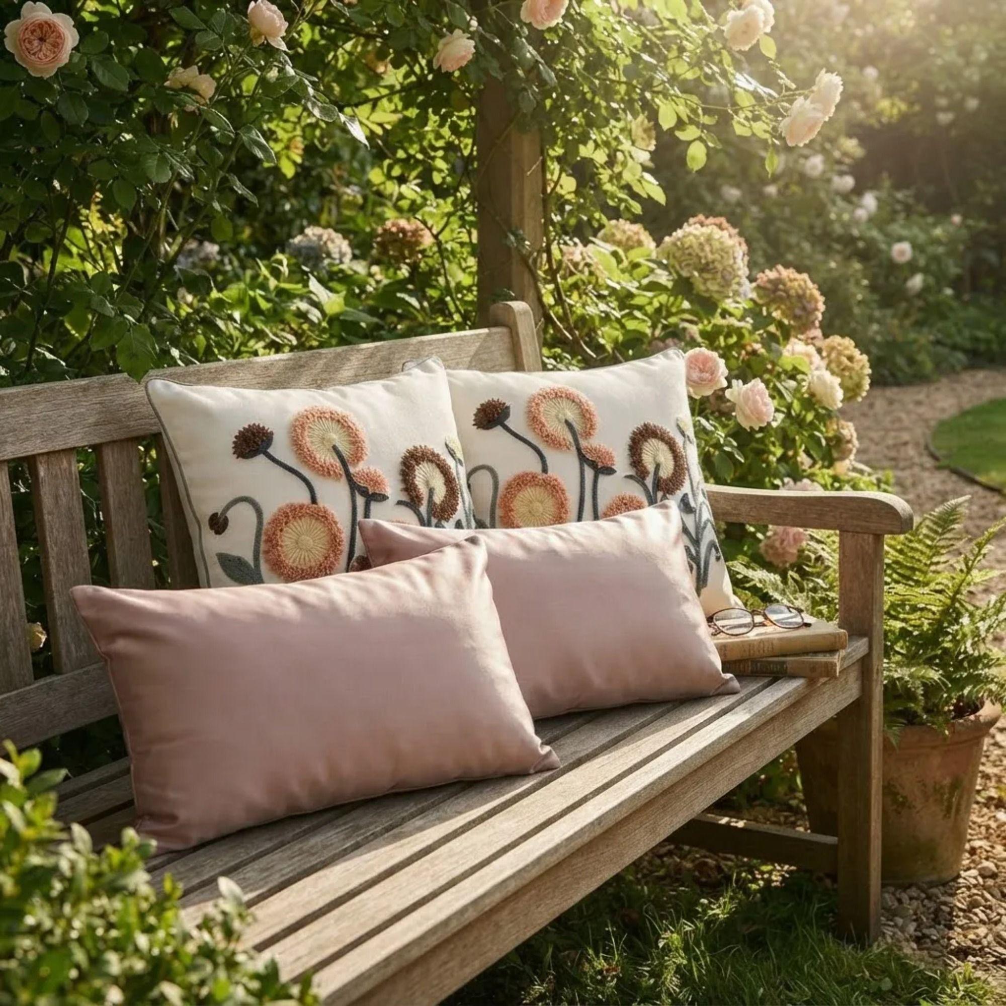 Set De 4 Cojines Decorativos Jardin Ros-3