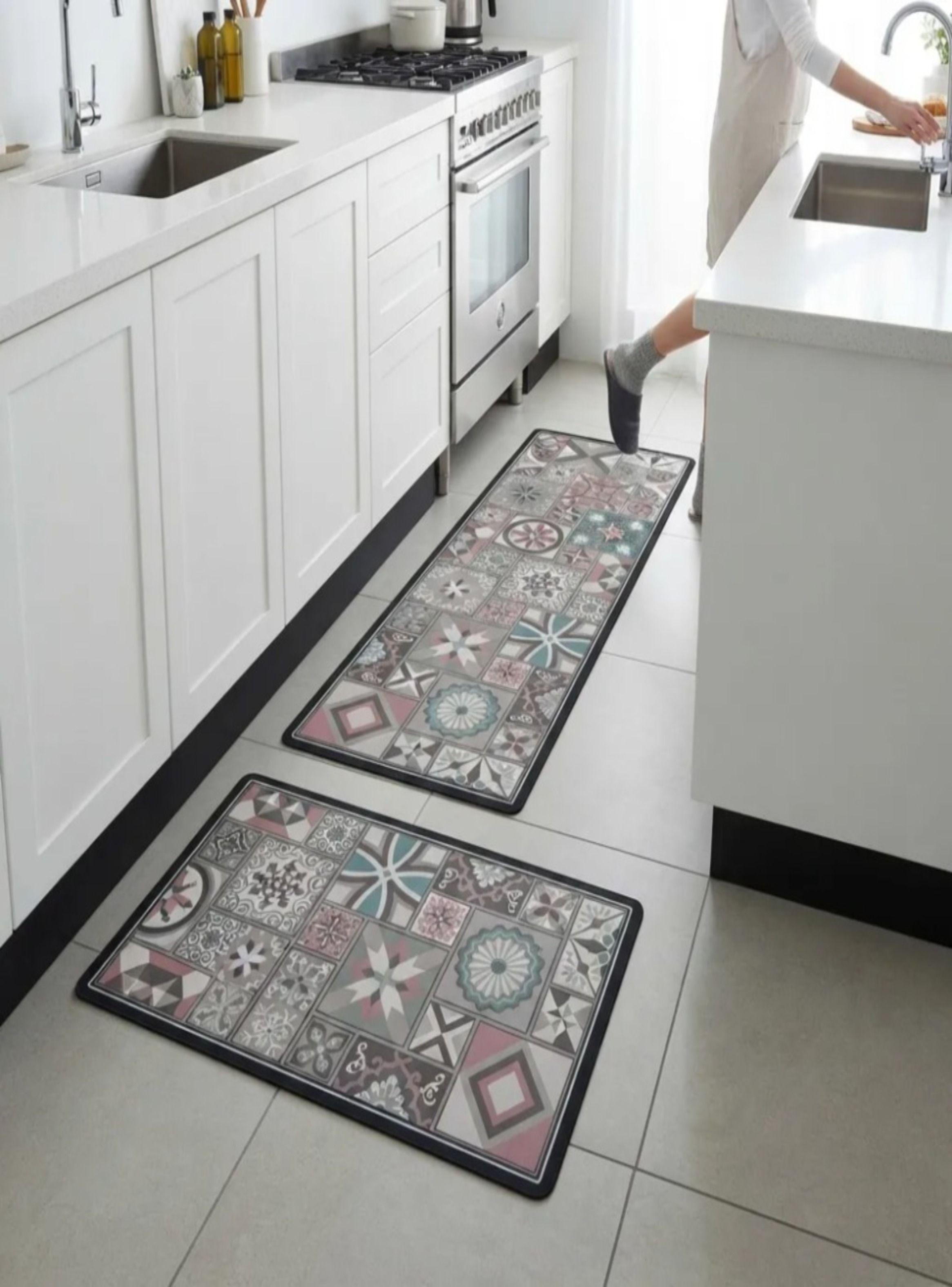 Set De 2 Alfombras Vin licas Antideslizantes Para Cocina M03-0