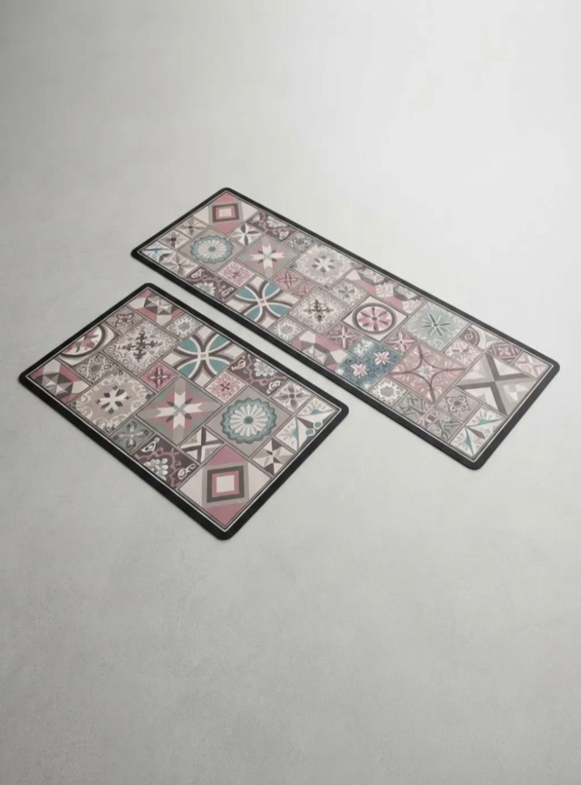 Set De 2 Alfombras Vin licas Antideslizantes Para Cocina M03-2
