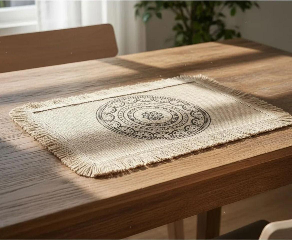 Set De 6 Individuales yute - Mándala-3