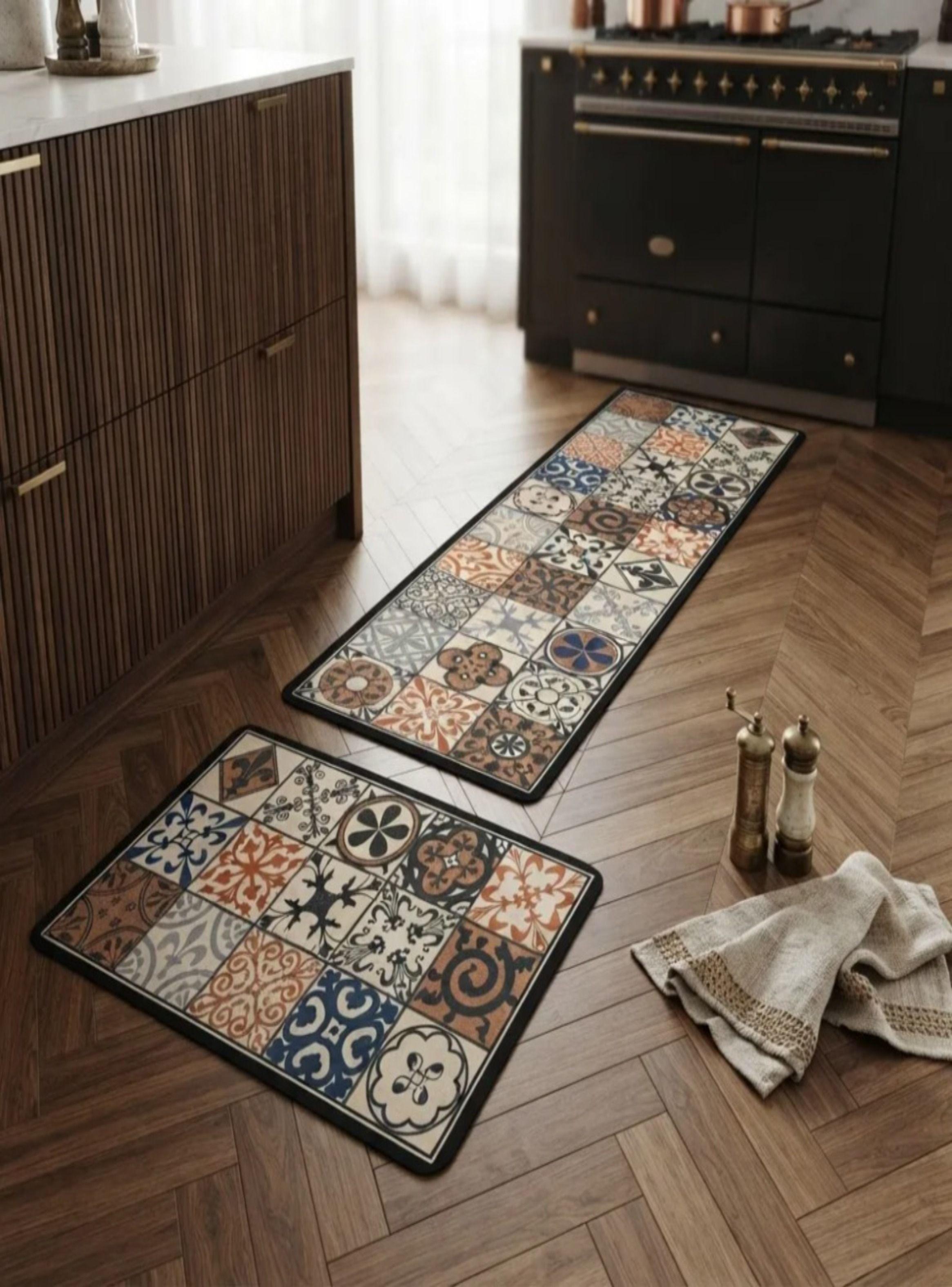 Set De 2 Alfombras Vin licas Antideslizantes Para Cocina M04-3