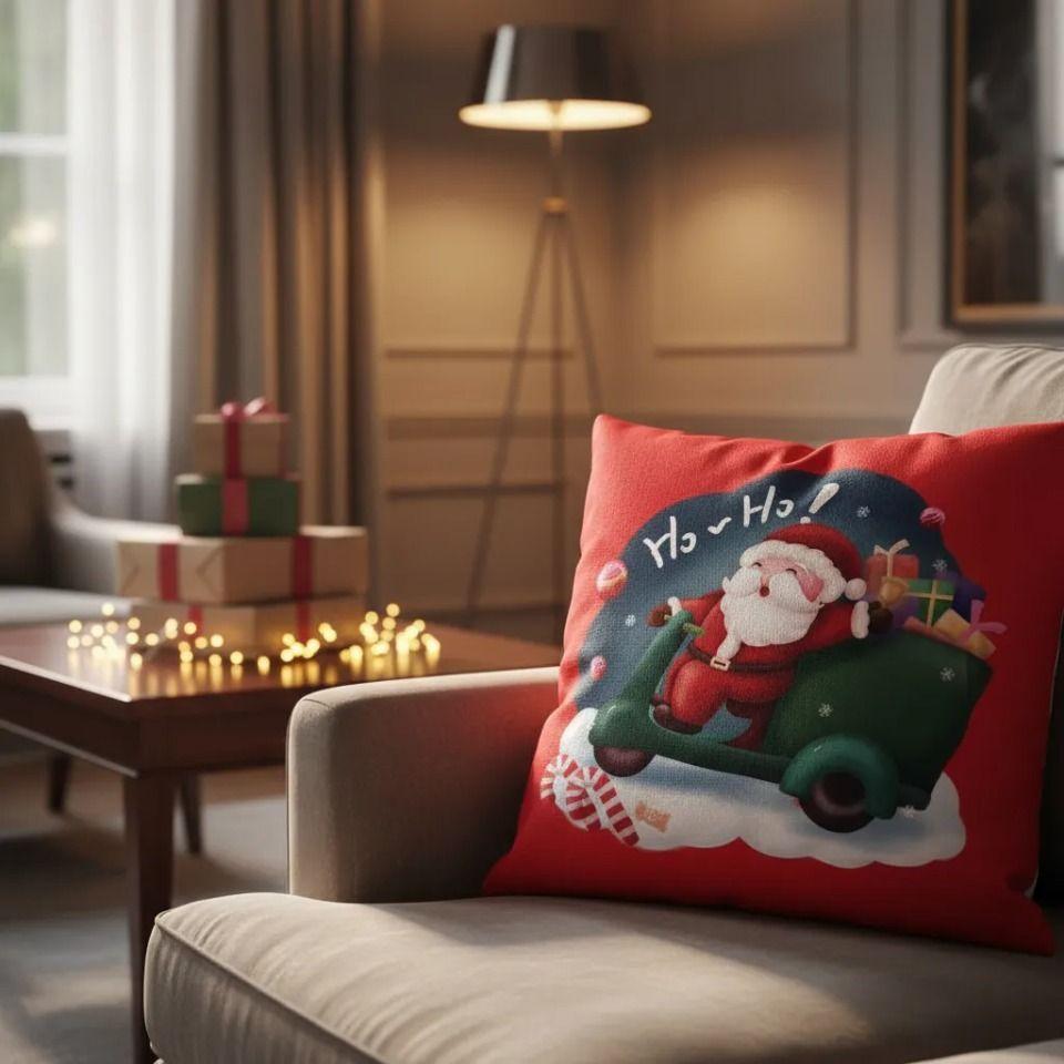 Set De 2 Cojines 45x45cm Navidad - Ho Ho rojo-3