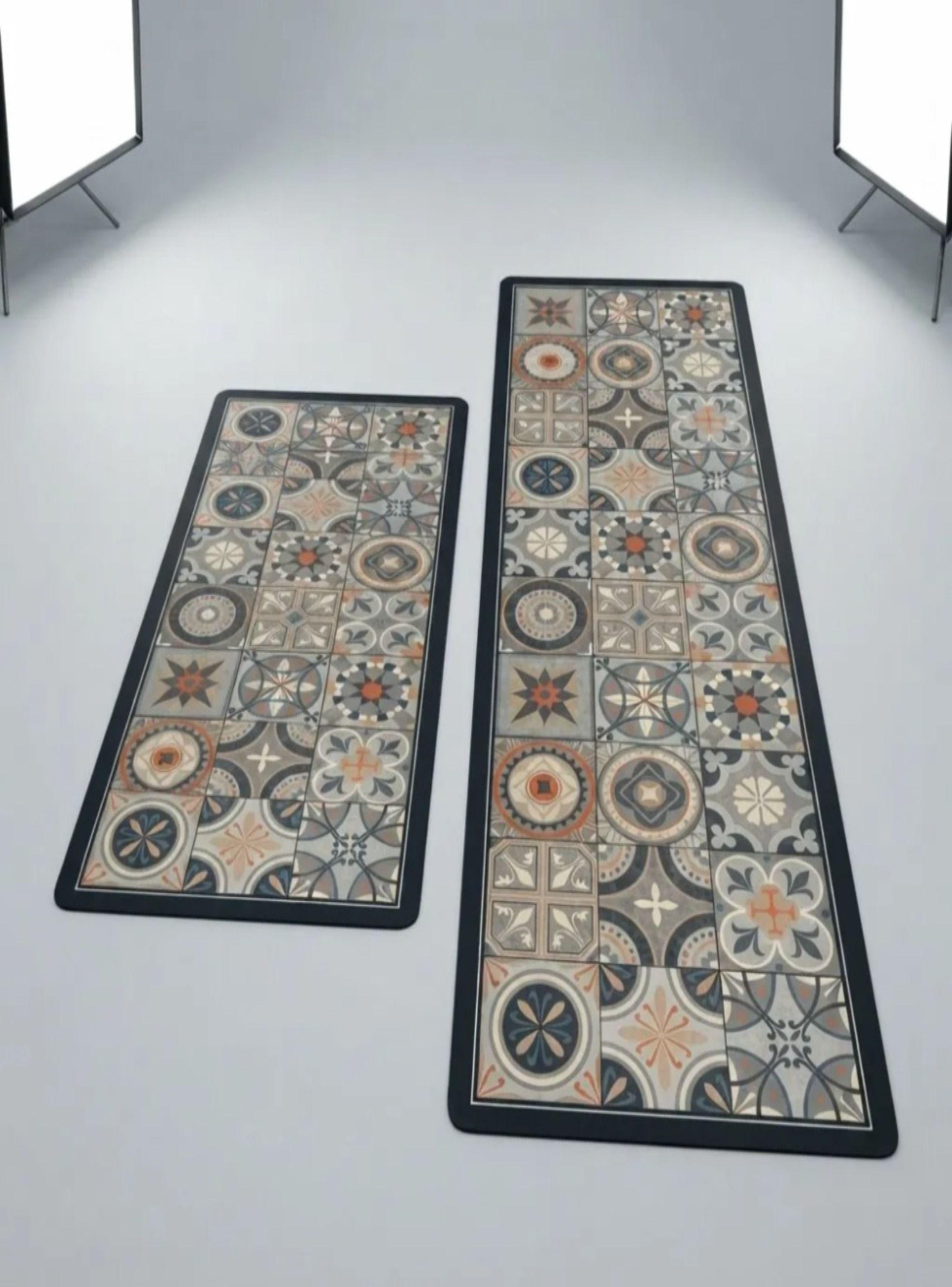 Set De 2 Alfombras Vin licas Antideslizantes Para Cocina M15-0