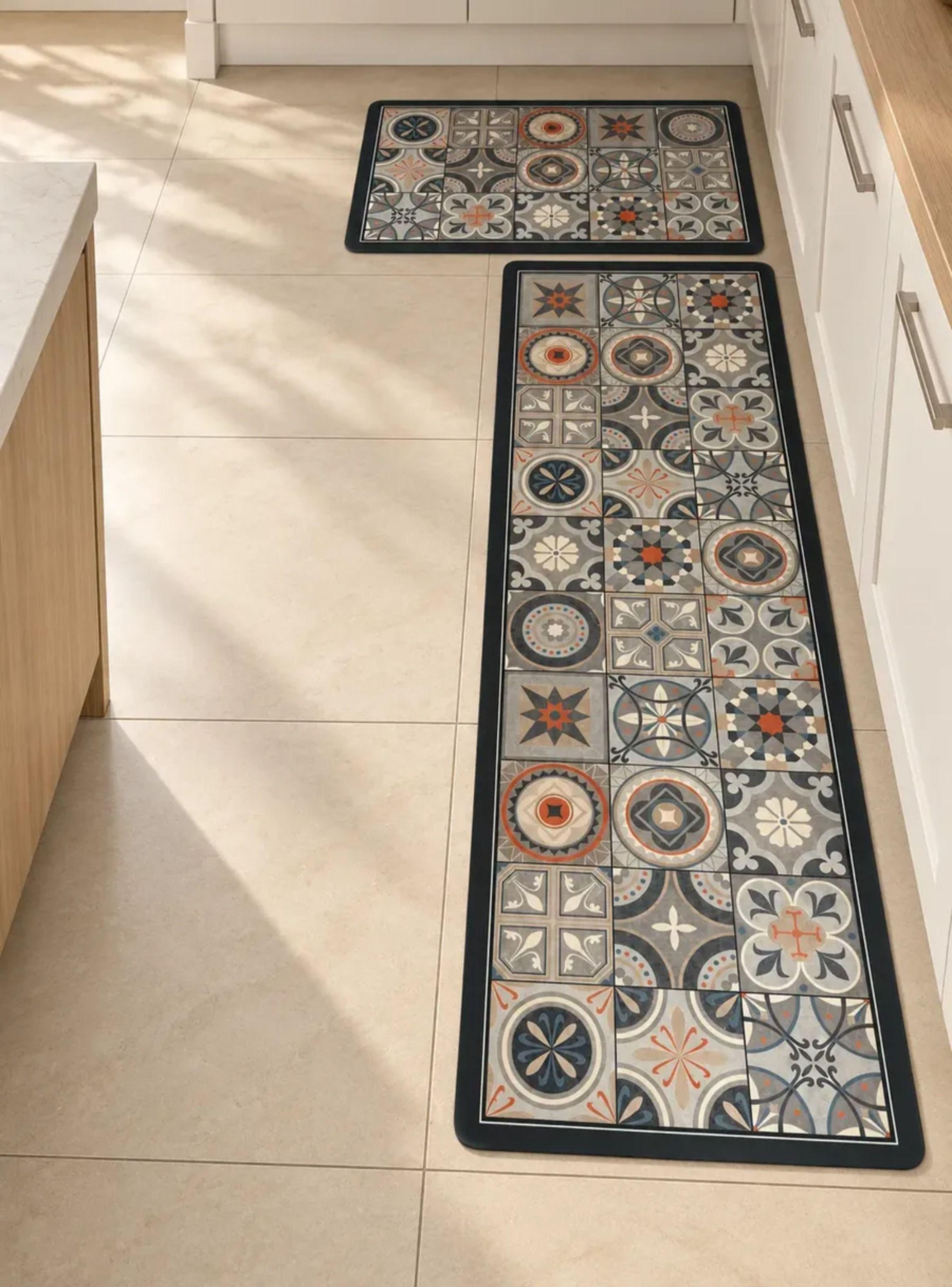 Set De 2 Alfombras Vin licas Antideslizantes Para Cocina M15-2
