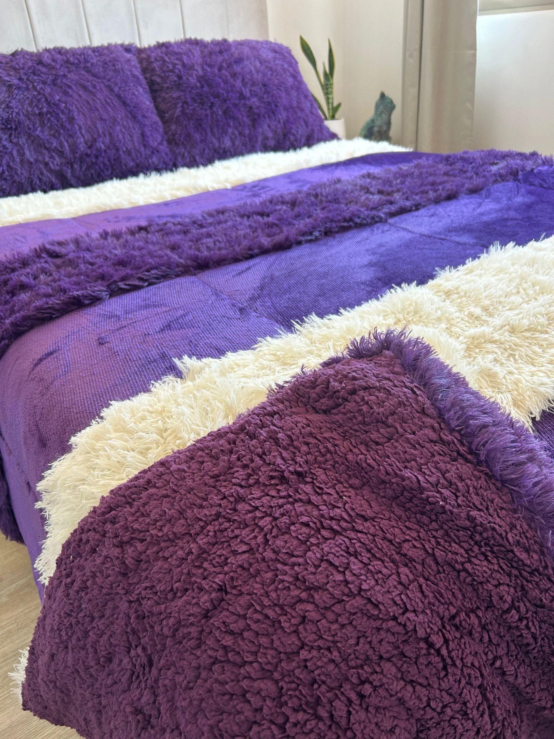 Cubrecamas reversible Polar/Chiporro Morado 2 plazas-2