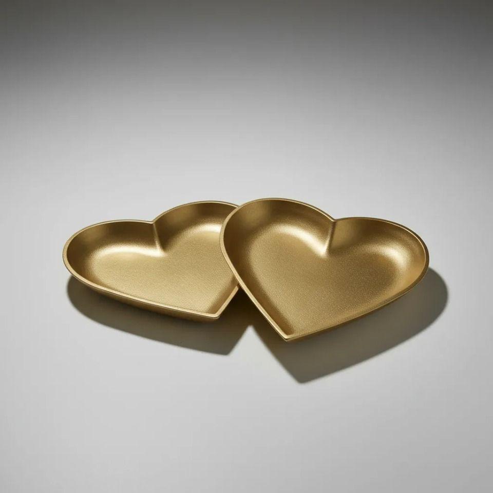 Set de 2 platos decorativos - Diseño corazón-2