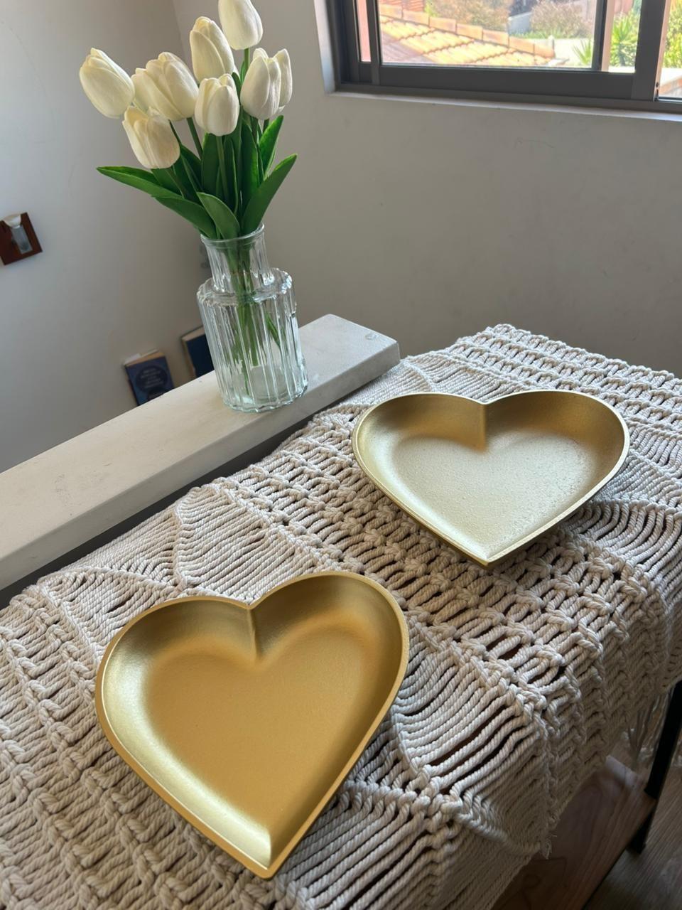 Set de 2 platos decorativos - Diseño corazón-4