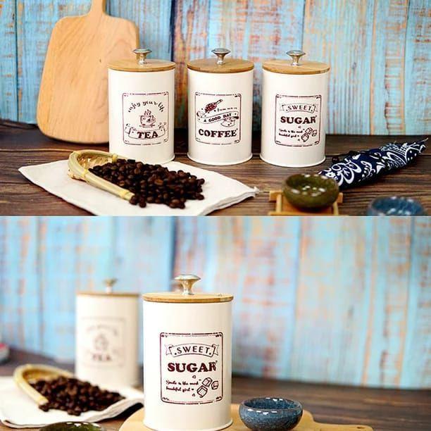 Set de 3 canister de cocina - Diseño letras-3