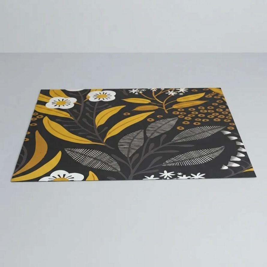 Alfombra Vin lica Decorativa 40 60 Cm Botanical Noir-0