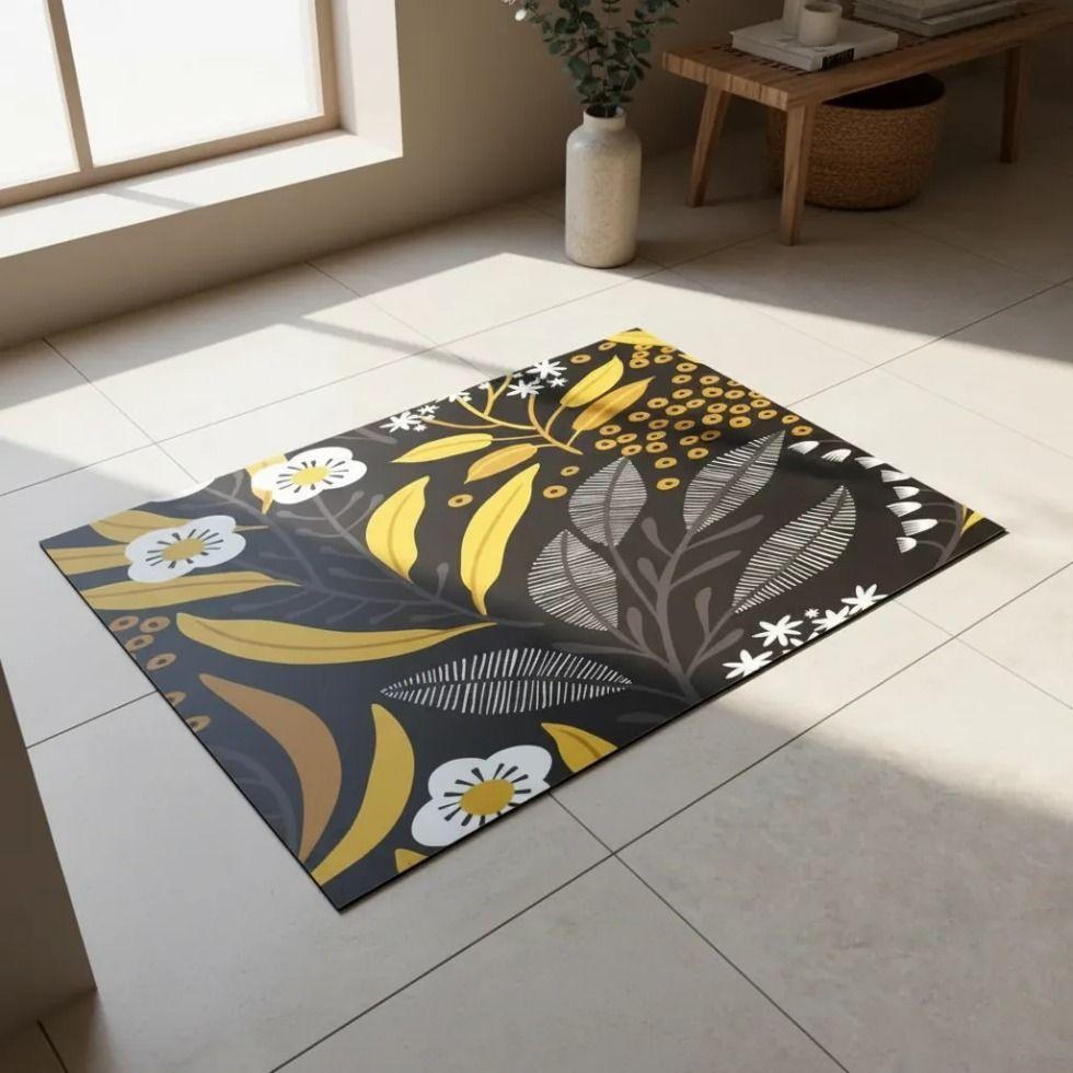 Alfombra Vin lica Decorativa 40 60 Cm Botanical Noir-1