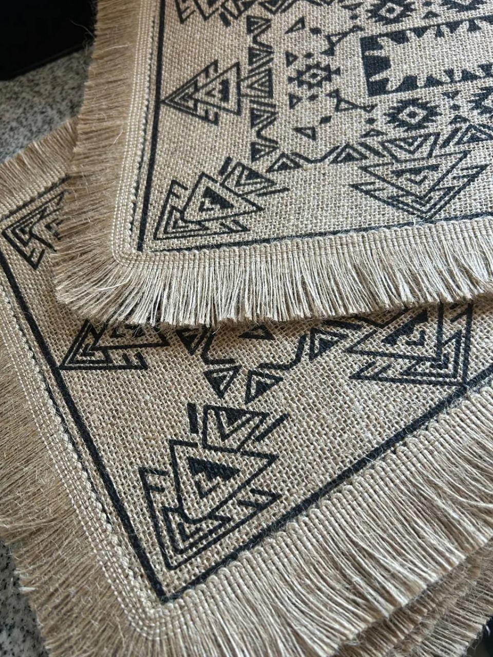 Set De 6 Individuales yute - Geométrico-3