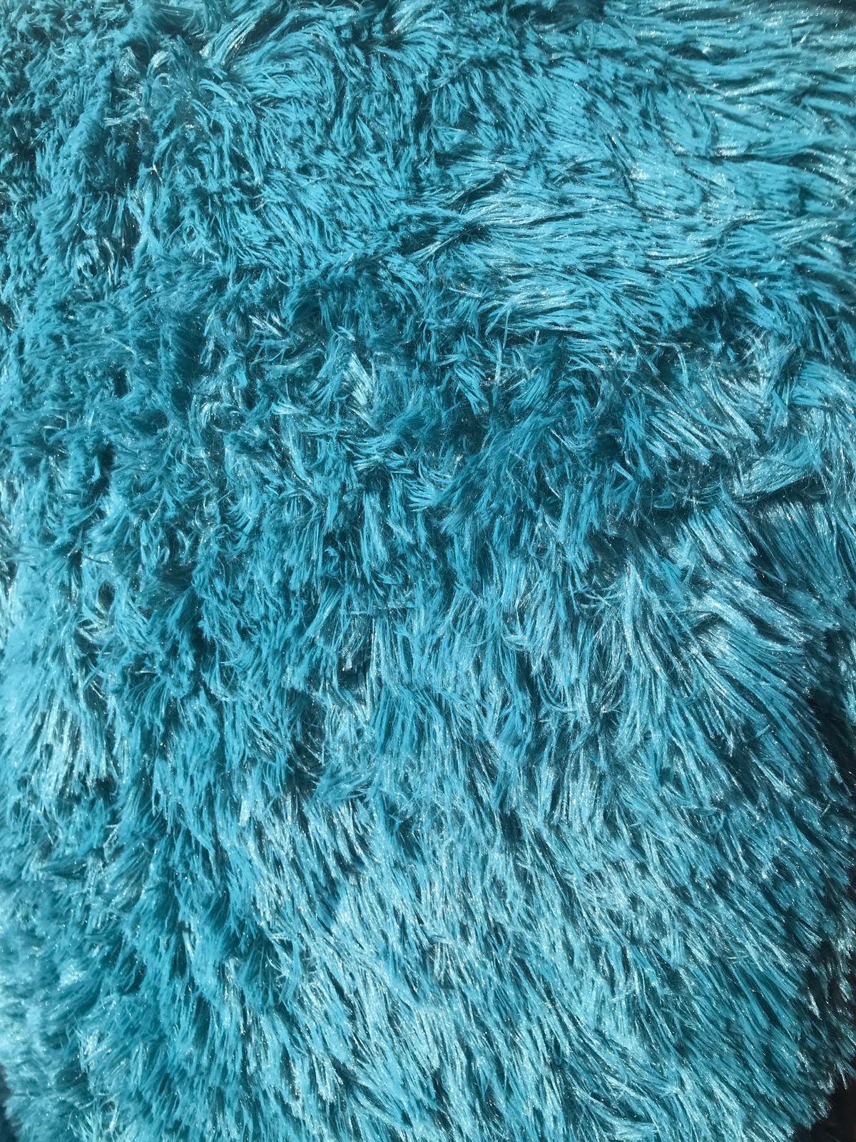 cubrecama peludo 2 plazas color tuquesa-1