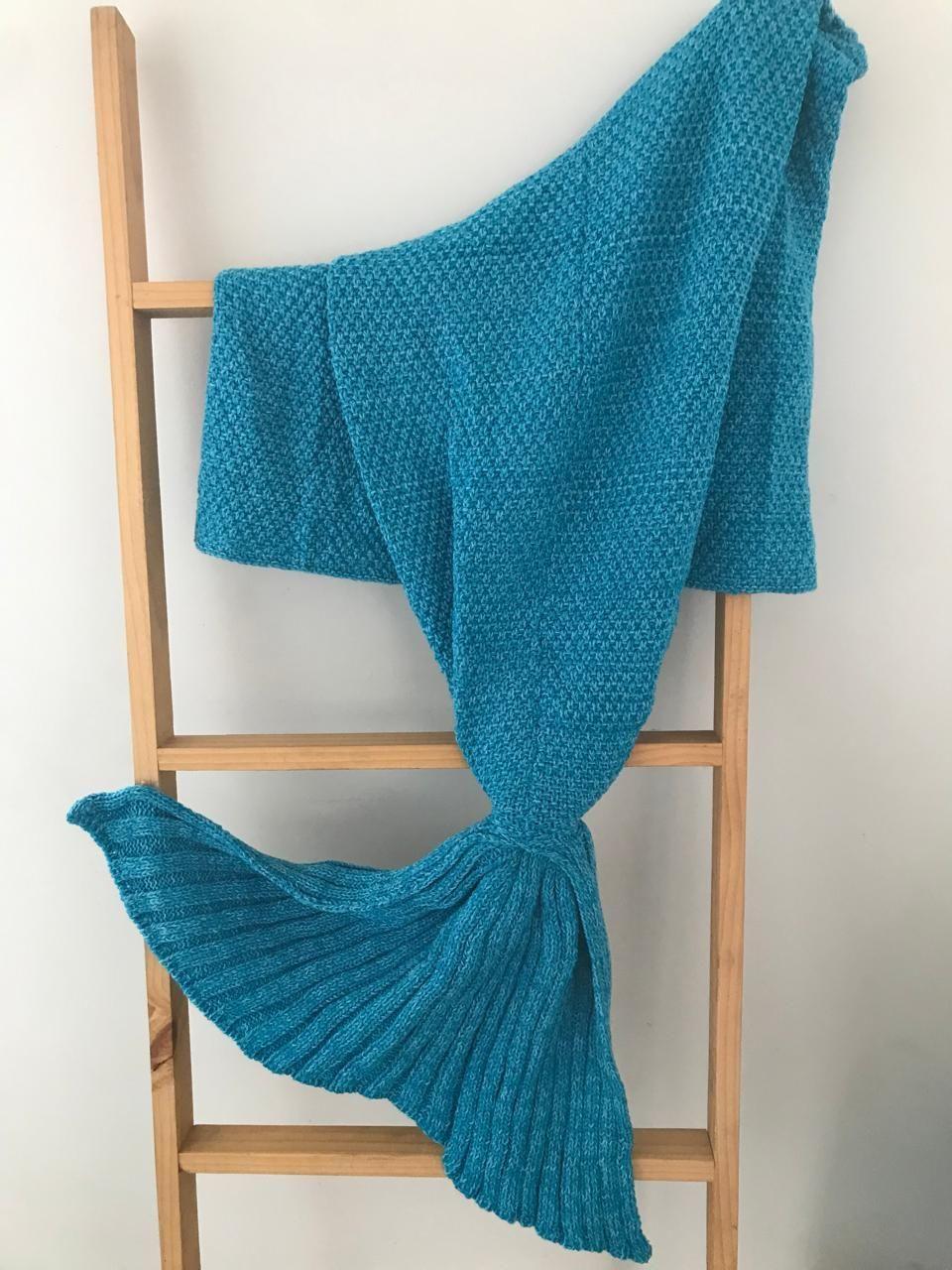 Mantas Estilo Sirena - CELESTE-2