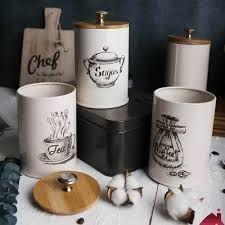Set de 3 canister de cocina - Diseño dibujo-2