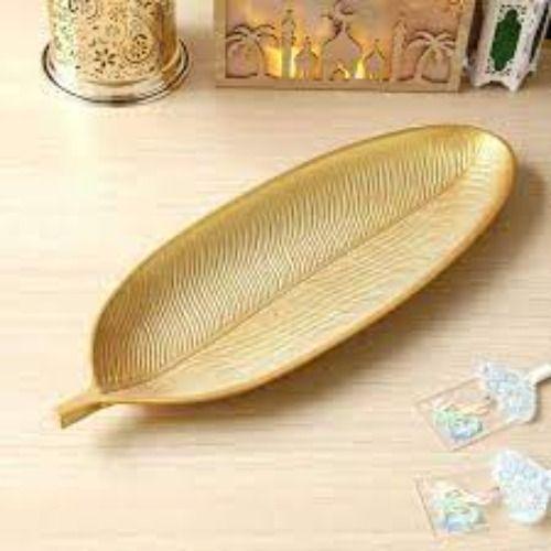 Set de 2 bandejas diseño hojas - Doradas-2