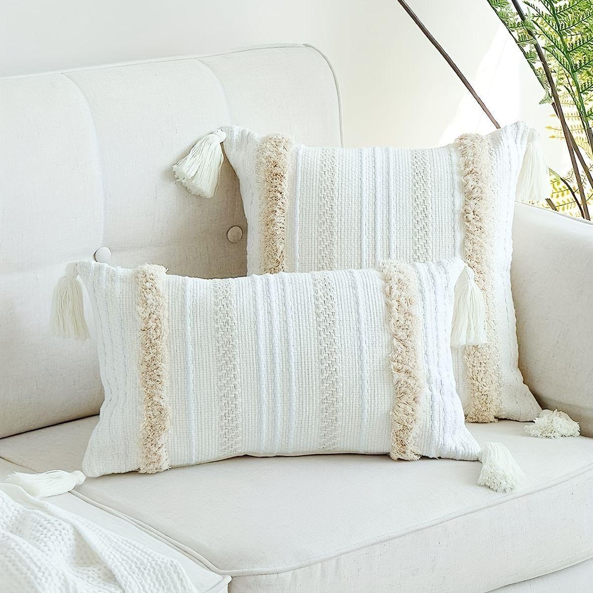 Set de 2 cojines bohemios en 45x45cm y 30x50cm-3