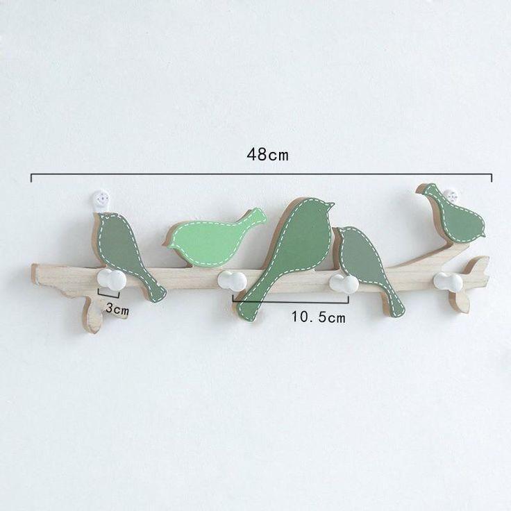 Colgador de pared diseño pajaros-3
