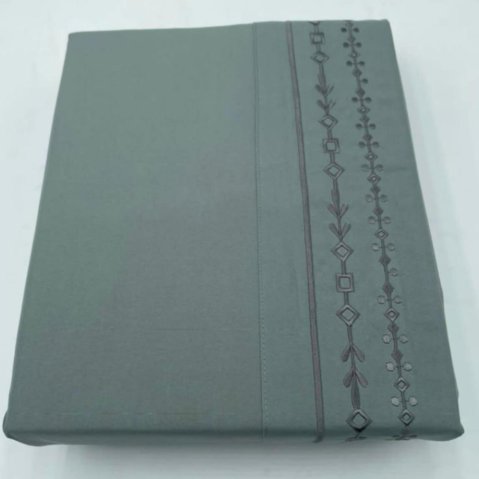 Juego de sabanas bordadas-king- gris-1