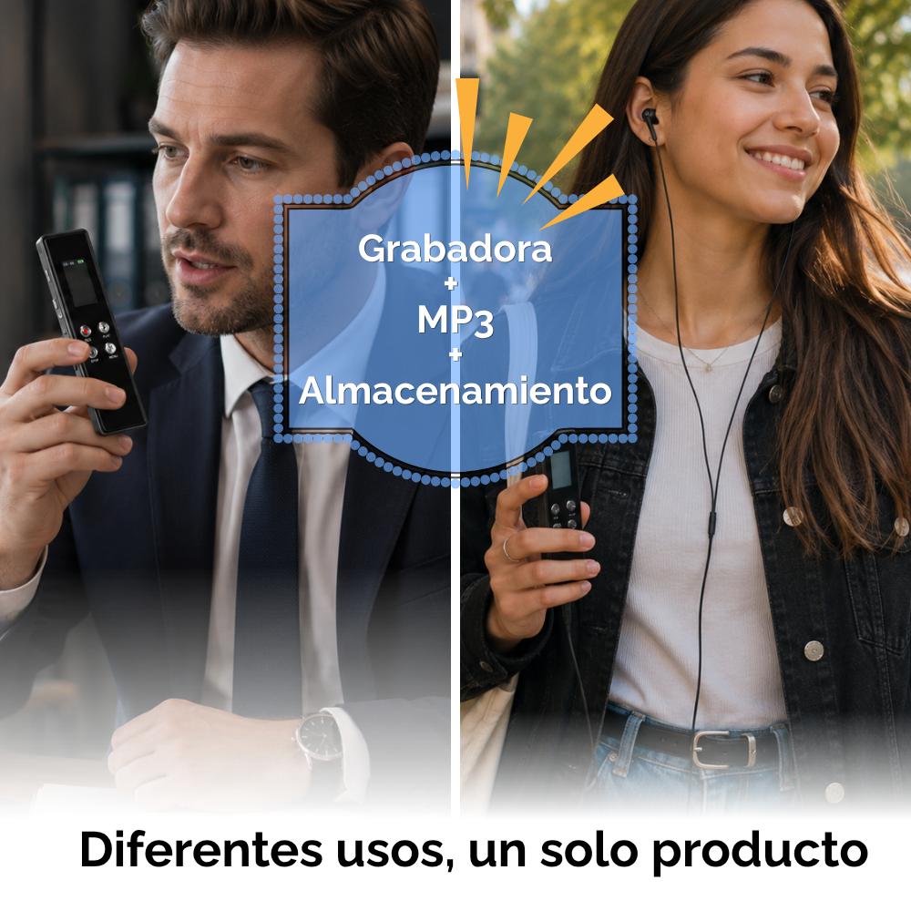 Grabador De Voz Digital Profesional 64 Gb Metalico Usb C-7