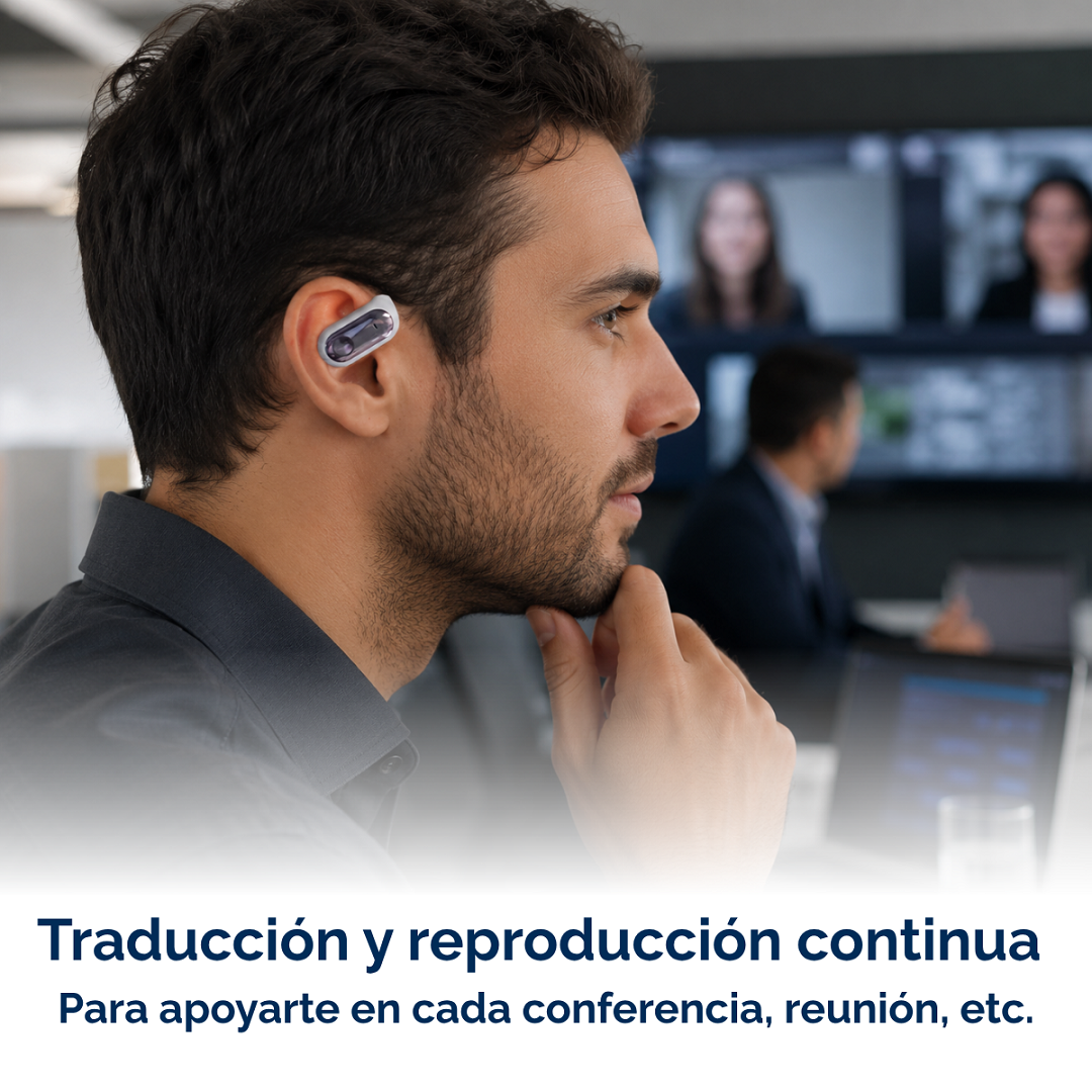 Audifonos Bluetooth Traductor Ia Deportivo Ultraligeros Hifi negros-3